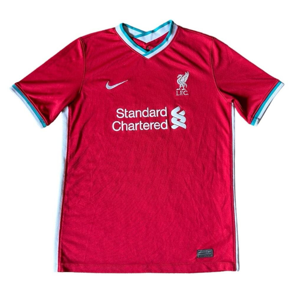 Nike Dri-Fit FC Liverpool Soccer Jersey 2020-2021 Home Standard Chartered